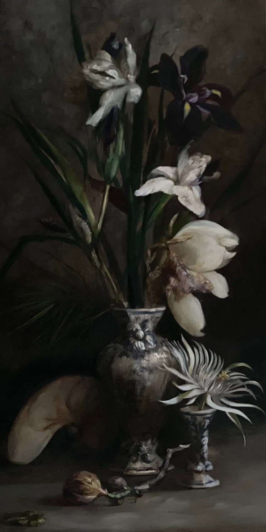 Vanitas I: Rights of Spring (2024) 24" x 12", oil on panel, Price: $4200 Saskia Ozols