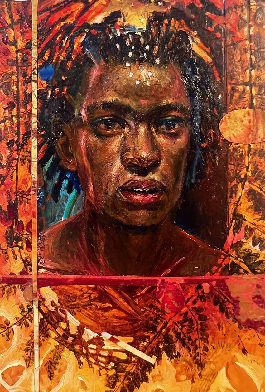 Radiant (2024) 4" x 6", acrylic and oil on panel $600 Keith Perelli