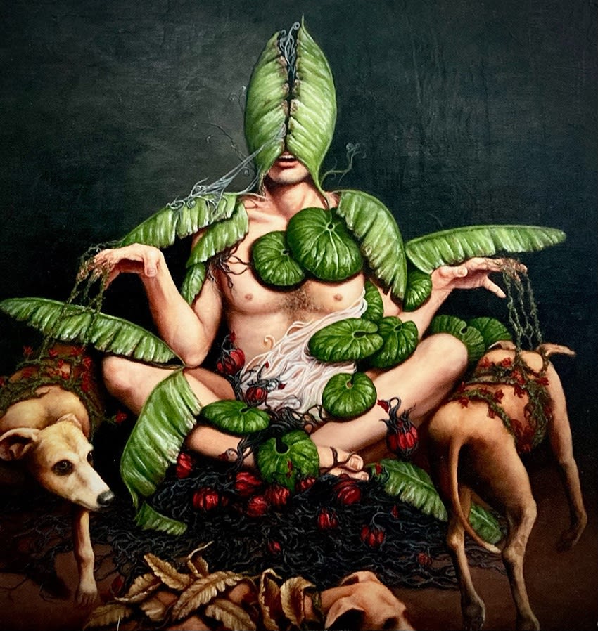 The Release of Potent Understanding (2024), oil on canvas, $22,000 Scott Goodwillie