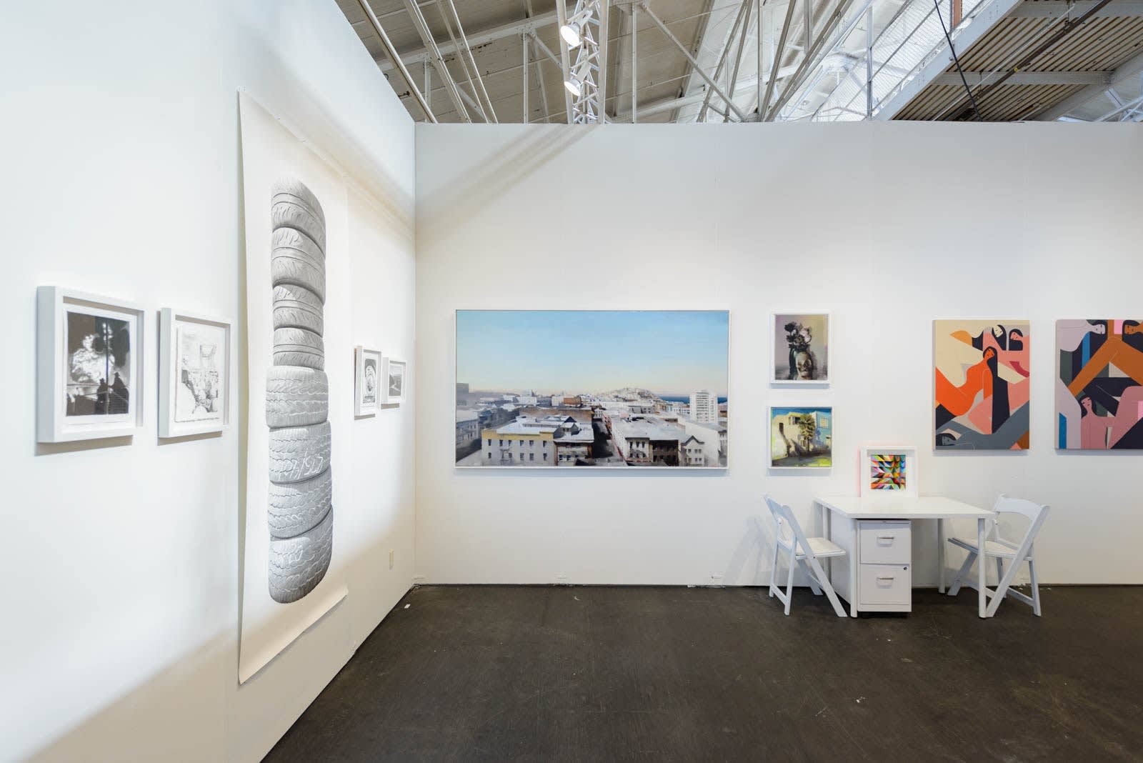 Art fair booth installation view
