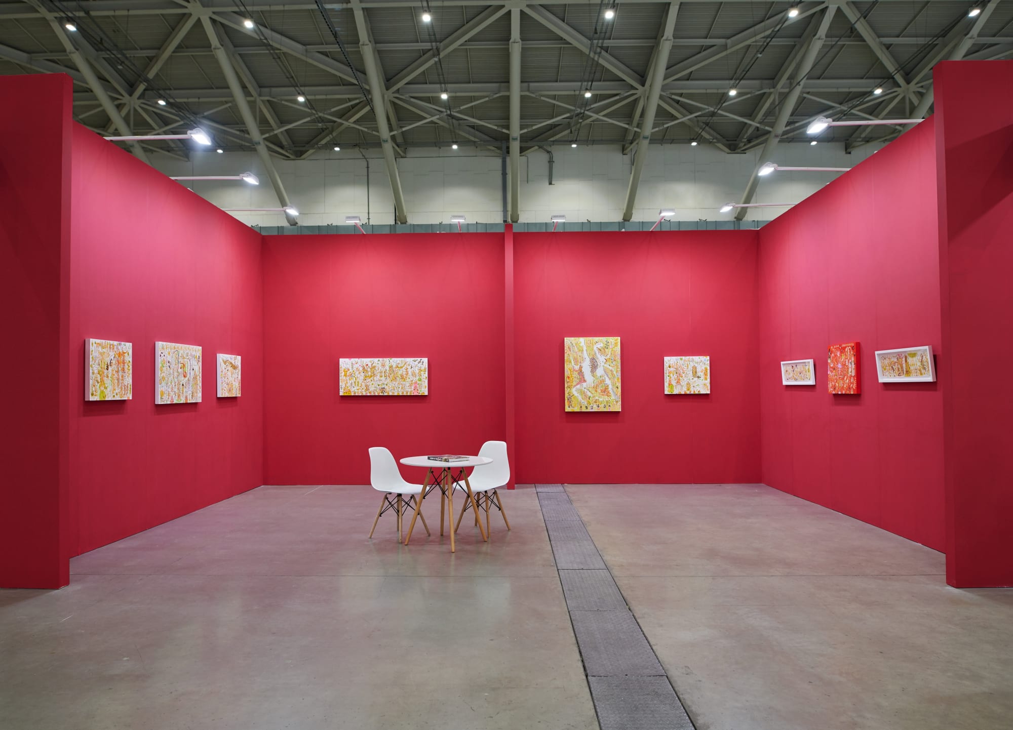 Installation image of Hashimoto Contemporary booth at Taipei Dangdai 2023 with works by Mu Pan