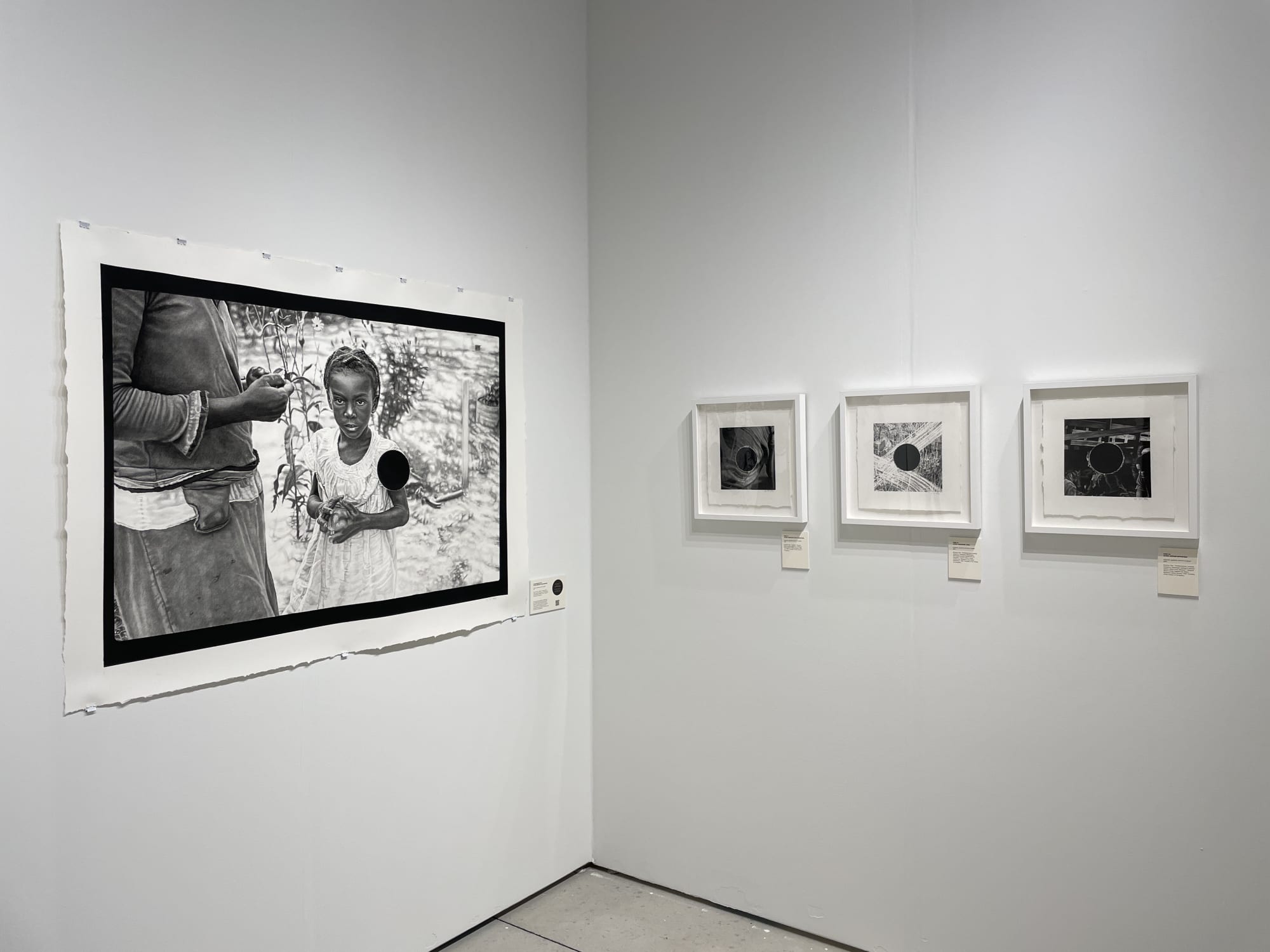 Installation images from Art Miami 2021 of Joel Daniel Phillips paintings