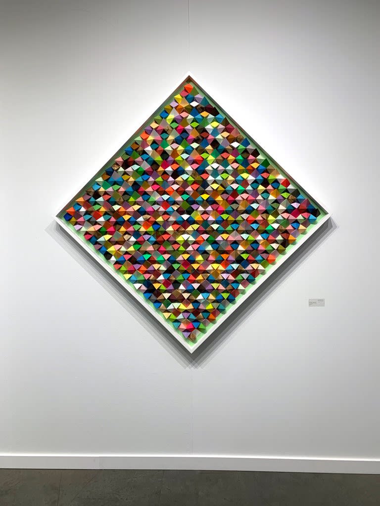 Installation image of Sean Newports work at Seattle Art Fair 2019