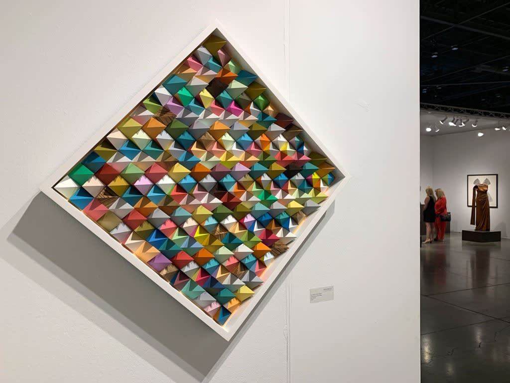 Installation image of Sean Newports work at Seattle Art Fair 2019