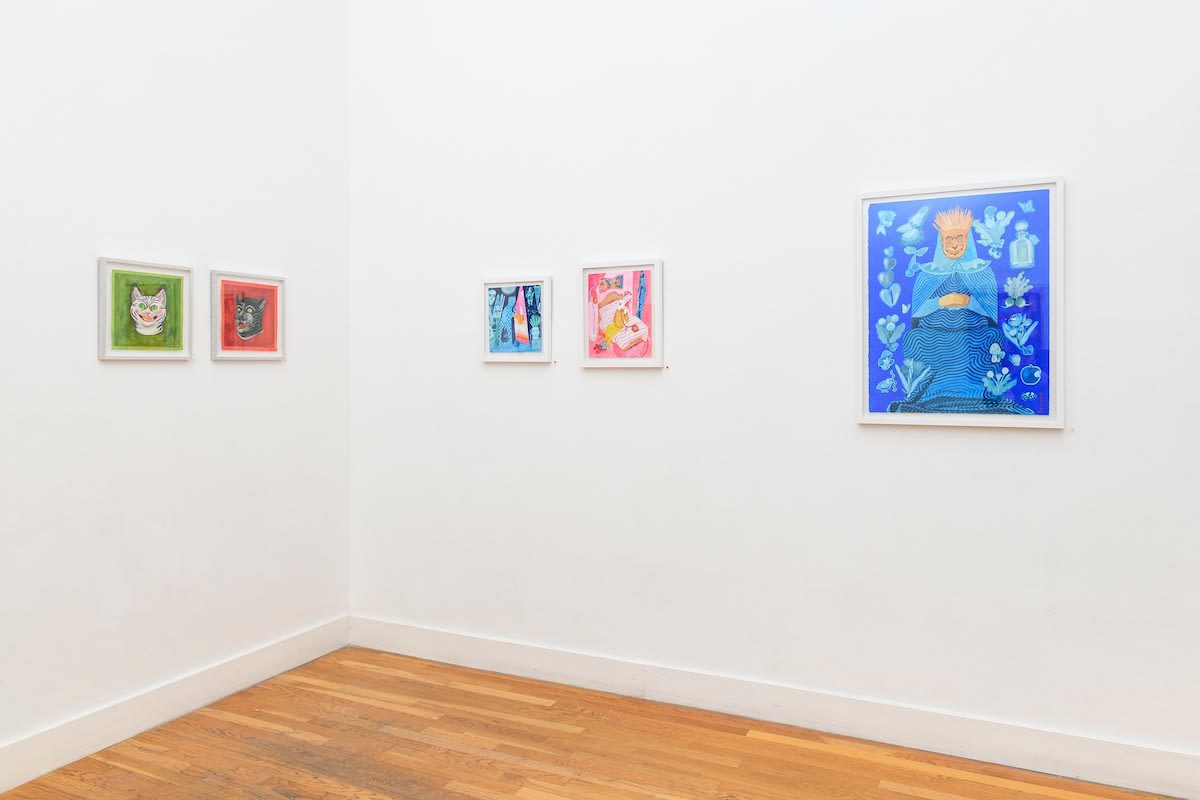 Installation image from Stacey Rozich's exhibition "Floating Worlds" at Hashimoto Contemporary SF