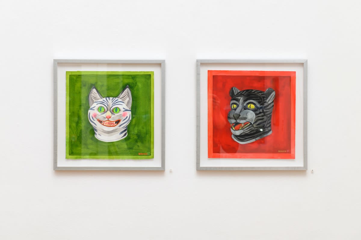 Installation image from Stacey Rozich's exhibition "Floating Worlds" at Hashimoto Contemporary SF