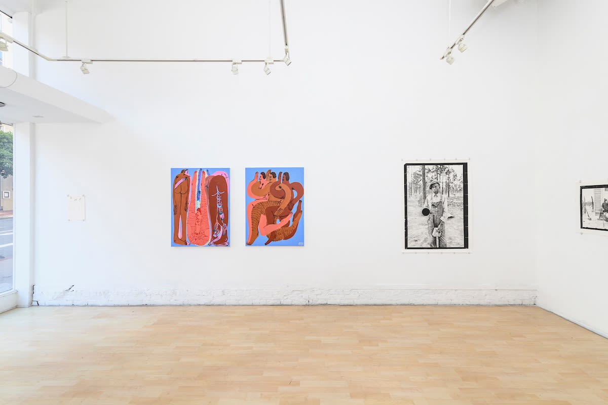 Installation image from the "4x8 Bridges" exhibition at Hashimoto Contemporary SF