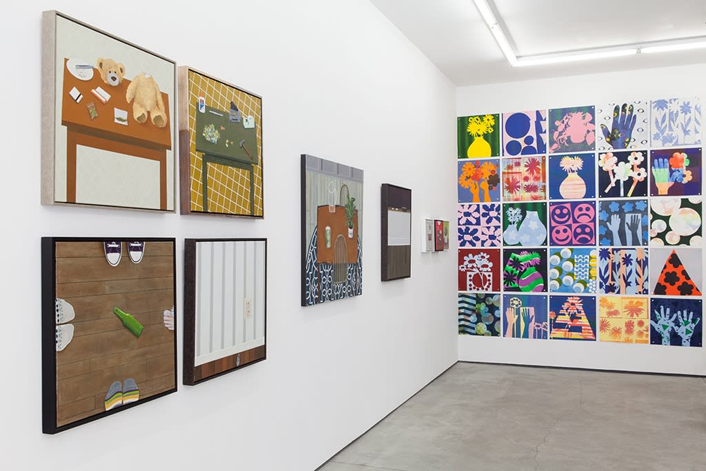 Installation image from Gabe Langholtz & Karen Lederers exhibition "Common Place" at Hashimoto Contemporary NYC