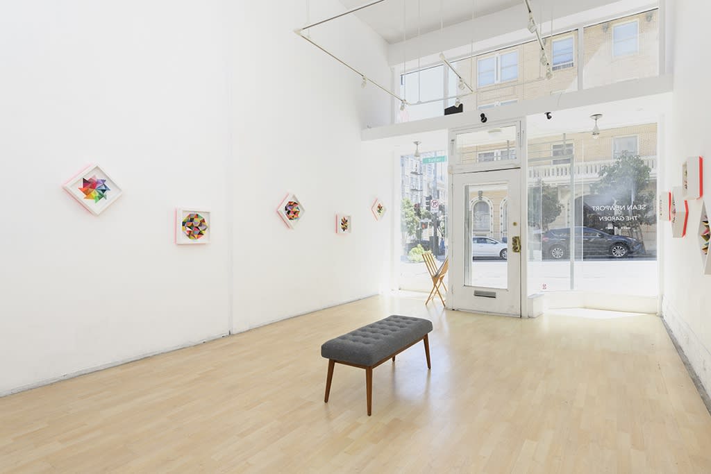 Installation image from Sean Newport's "The Garden" exhibition at Hashimoto Contemporary SF