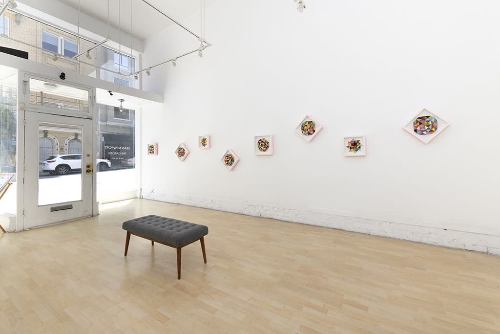 Installation image from Sean Newport's "The Garden" exhibition at Hashimoto Contemporary SF