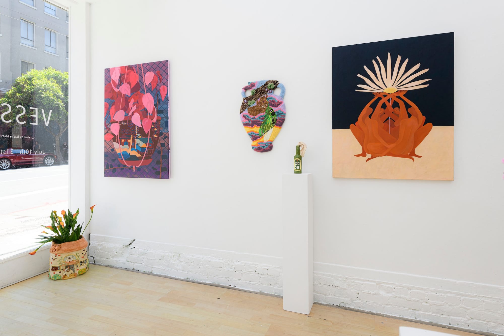 Installation images of Vessel group show at Hashimoto Contemporary San Francisco