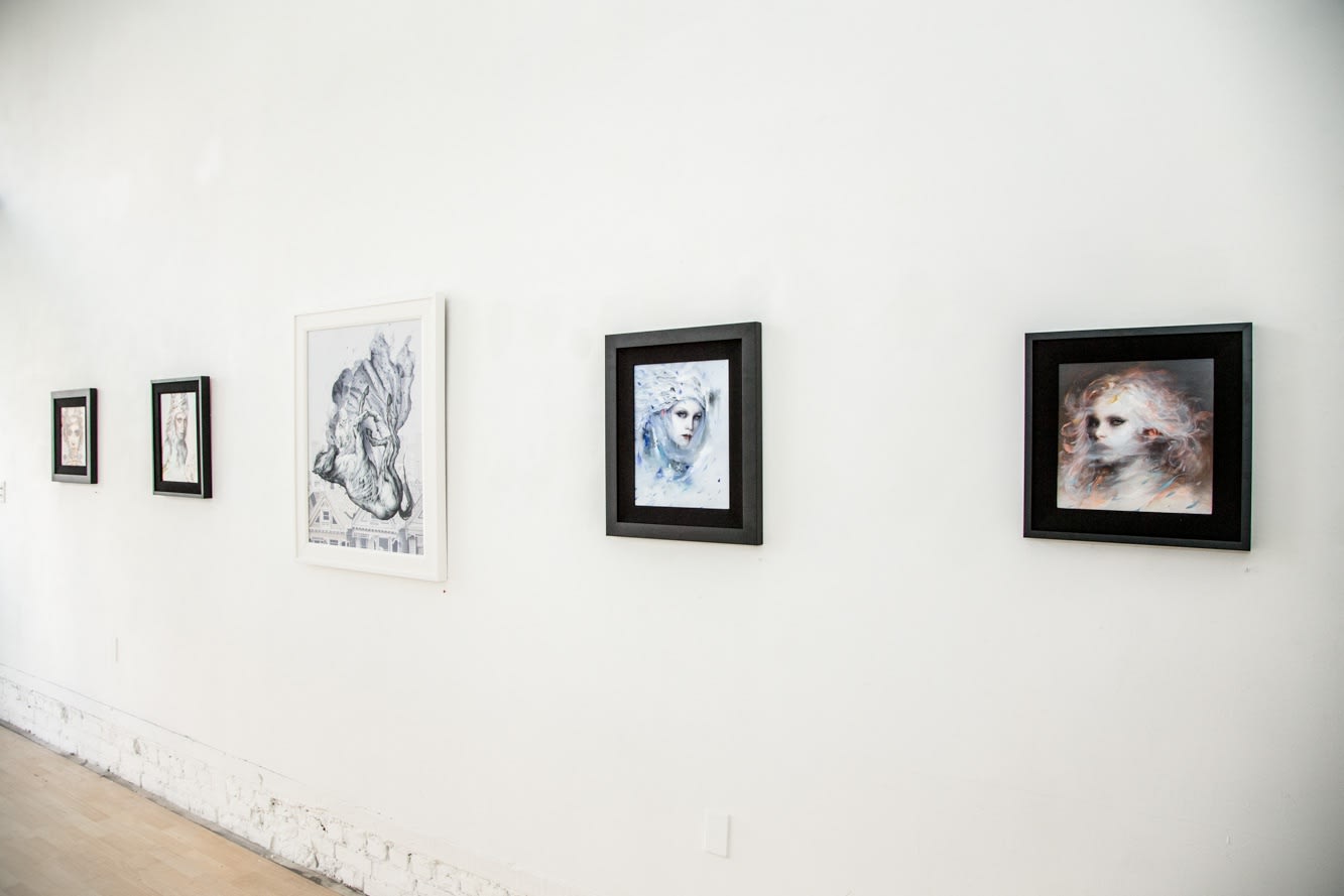 Installation image from Dan Quintana's Diffused exhibition at Hashimoto Contemporary SF