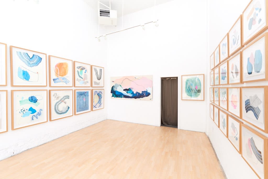 Installation image from Heather Day's "Keep Still" at Hashimoto Contemporary SF