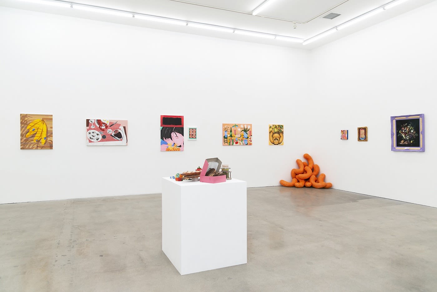 a photo of the gallery installation of Potluck