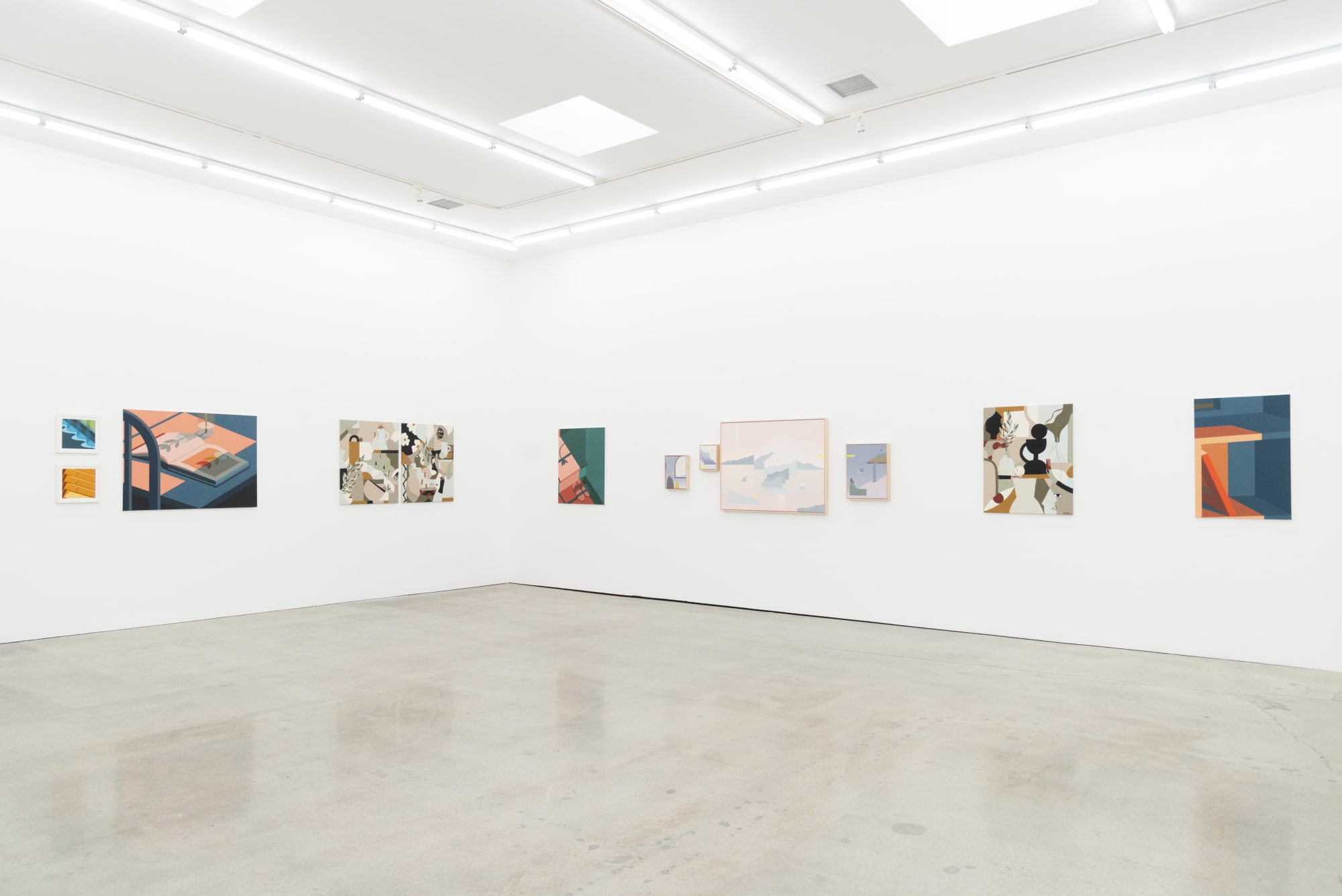 gallery installation shot of Fields of View at Hashimoto Contemporary Los Angeles
