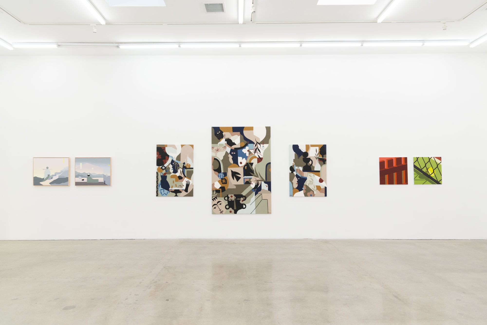 gallery installation shot of Fields of View at Hashimoto Contemporary Los Angeles