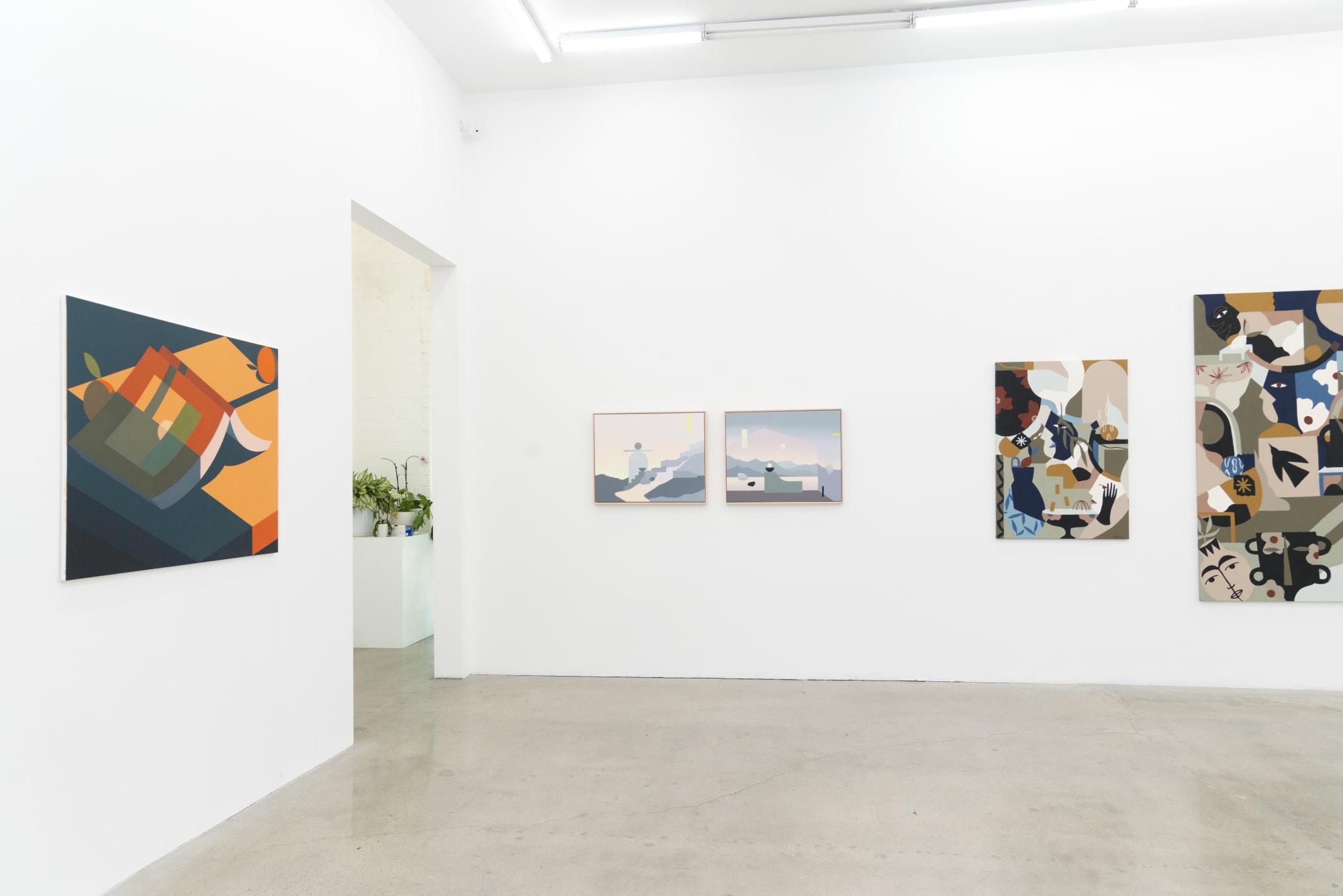 gallery installation shot of Fields of View at Hashimoto Contemporary Los Angeles