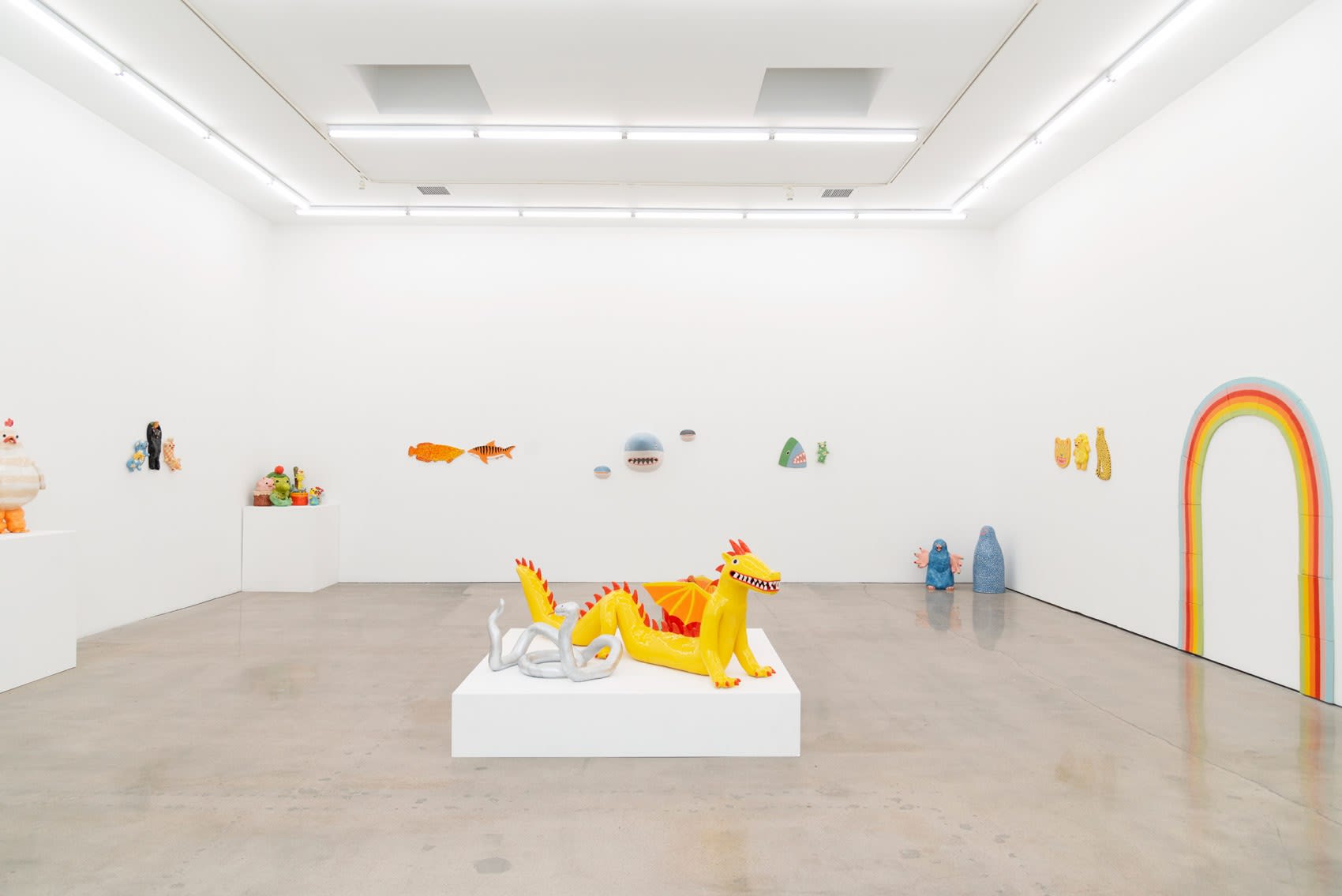 Installation view of Katie Kimmel & Lorien Stern's exhibition You Are Good at Hashimoto Contemporary Los Angeles