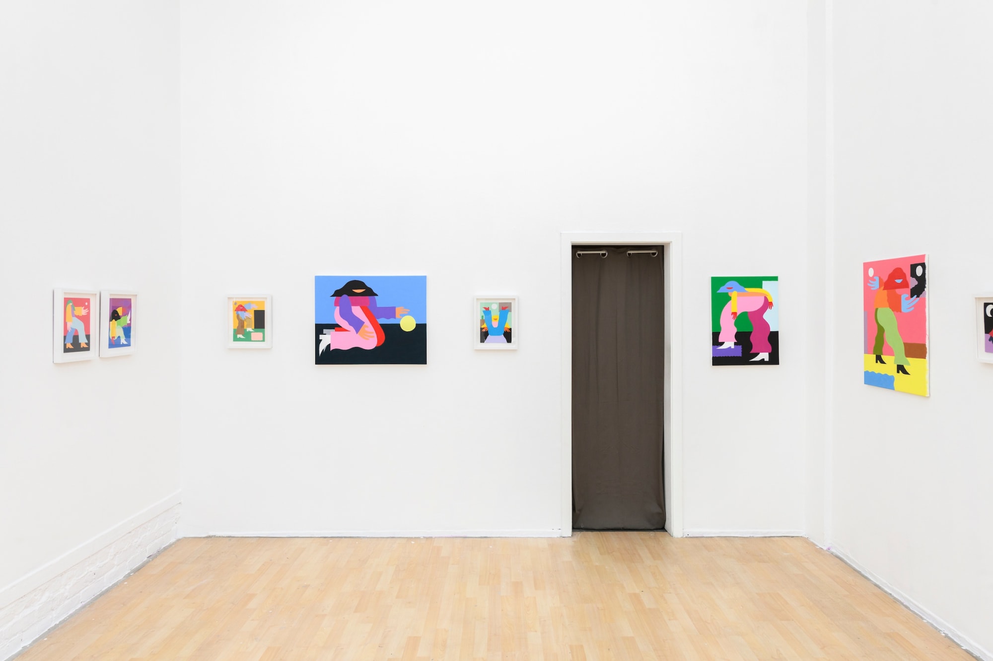 Installation photos of Marbie's solo show Loved Ones at Hashimoto Contemporary San Francisco 