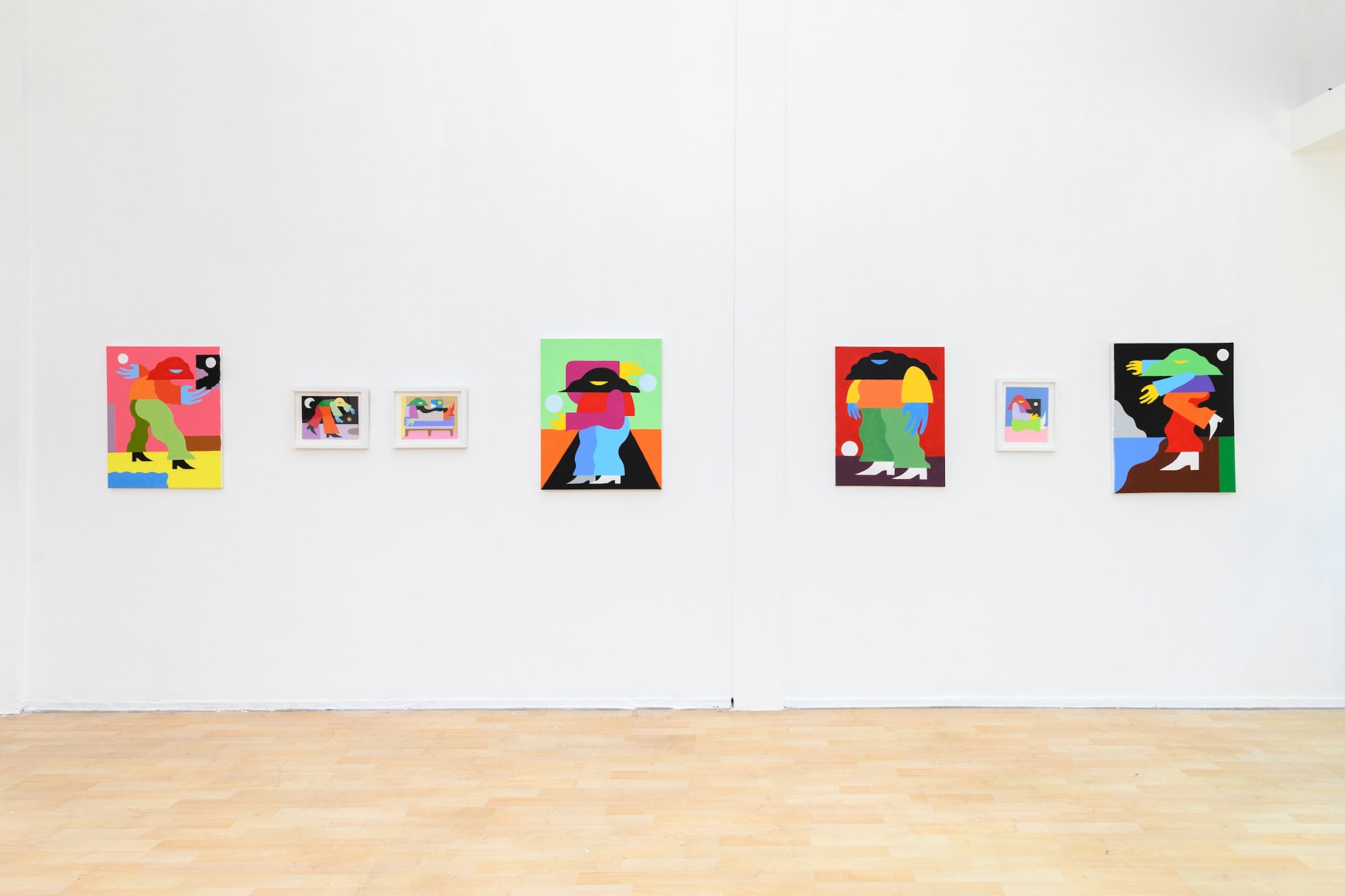 Installation photos of Marbie's solo show Loved Ones at Hashimoto Contemporary San Francisco 