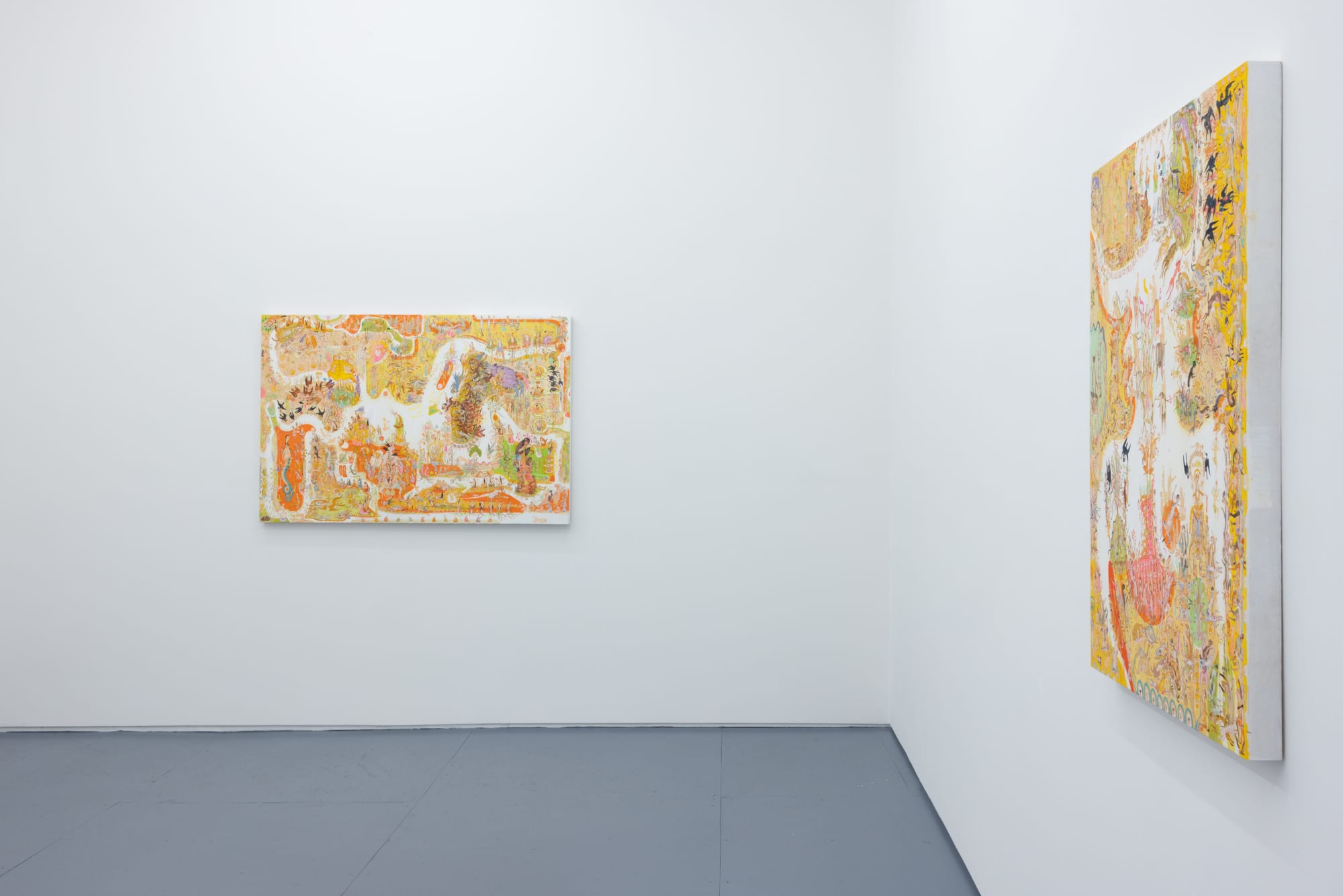 installation shot of Mu Pan exhibition "To Have A Mother Means Milk"