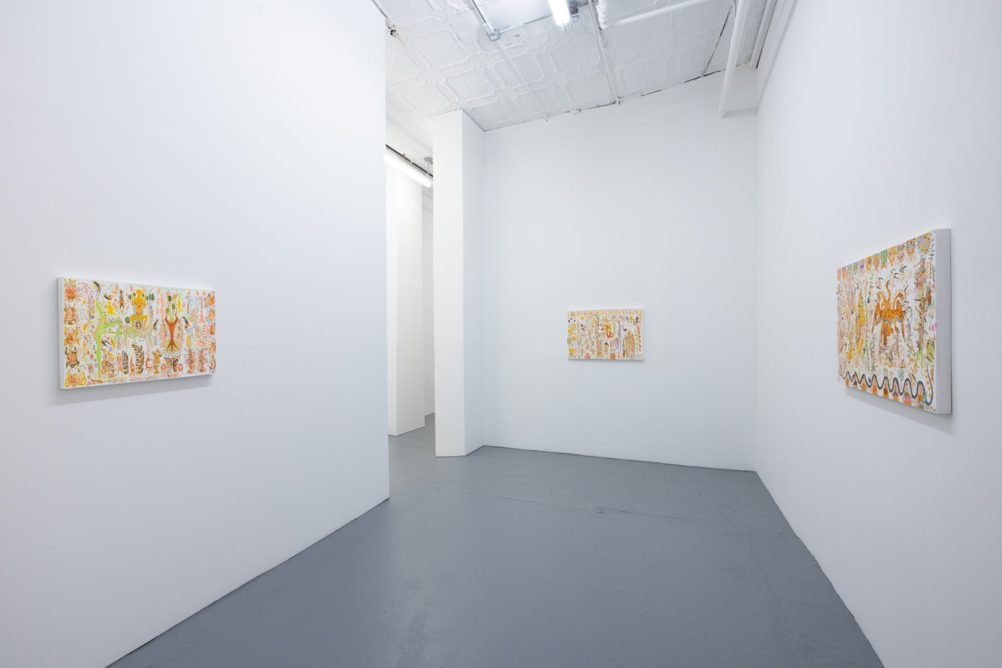 installation shot of Mu Pan exhibition "To Have A Mother Means Milk"