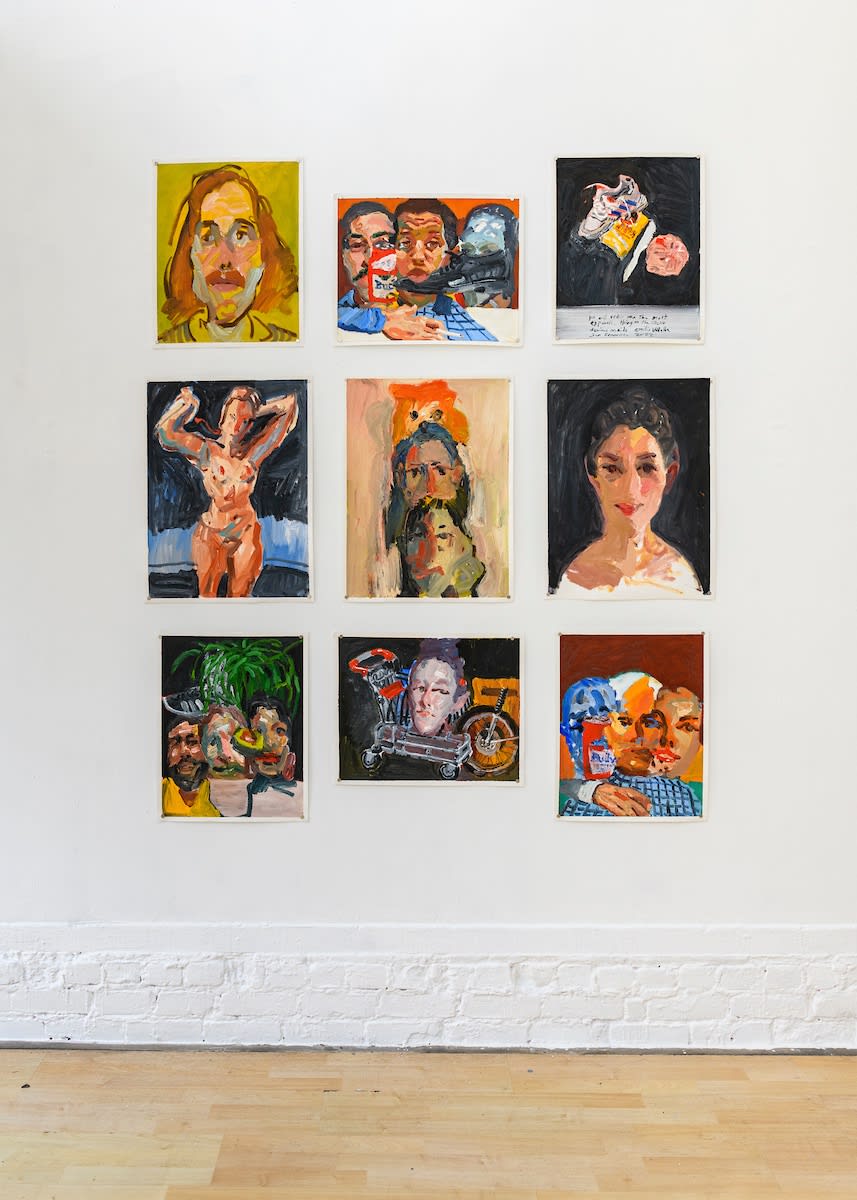 Gallery wall at Emilio Villalba's solo show at Hashimoto Contemporary San Francisco 