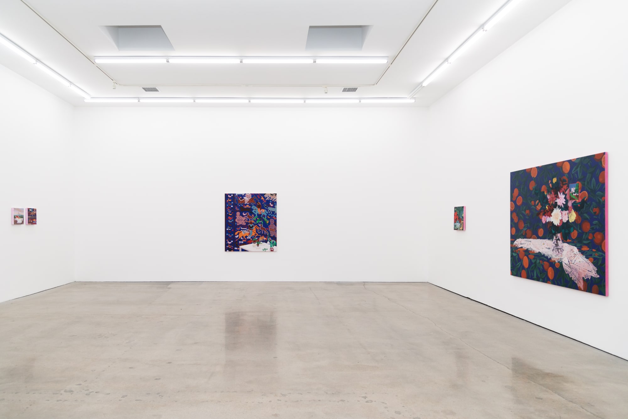 Installation image of Francisco Diaz Scotto's solo exhibition "Where Dreams Touch Ground" at Hashimoto Contemporary Los Angeles