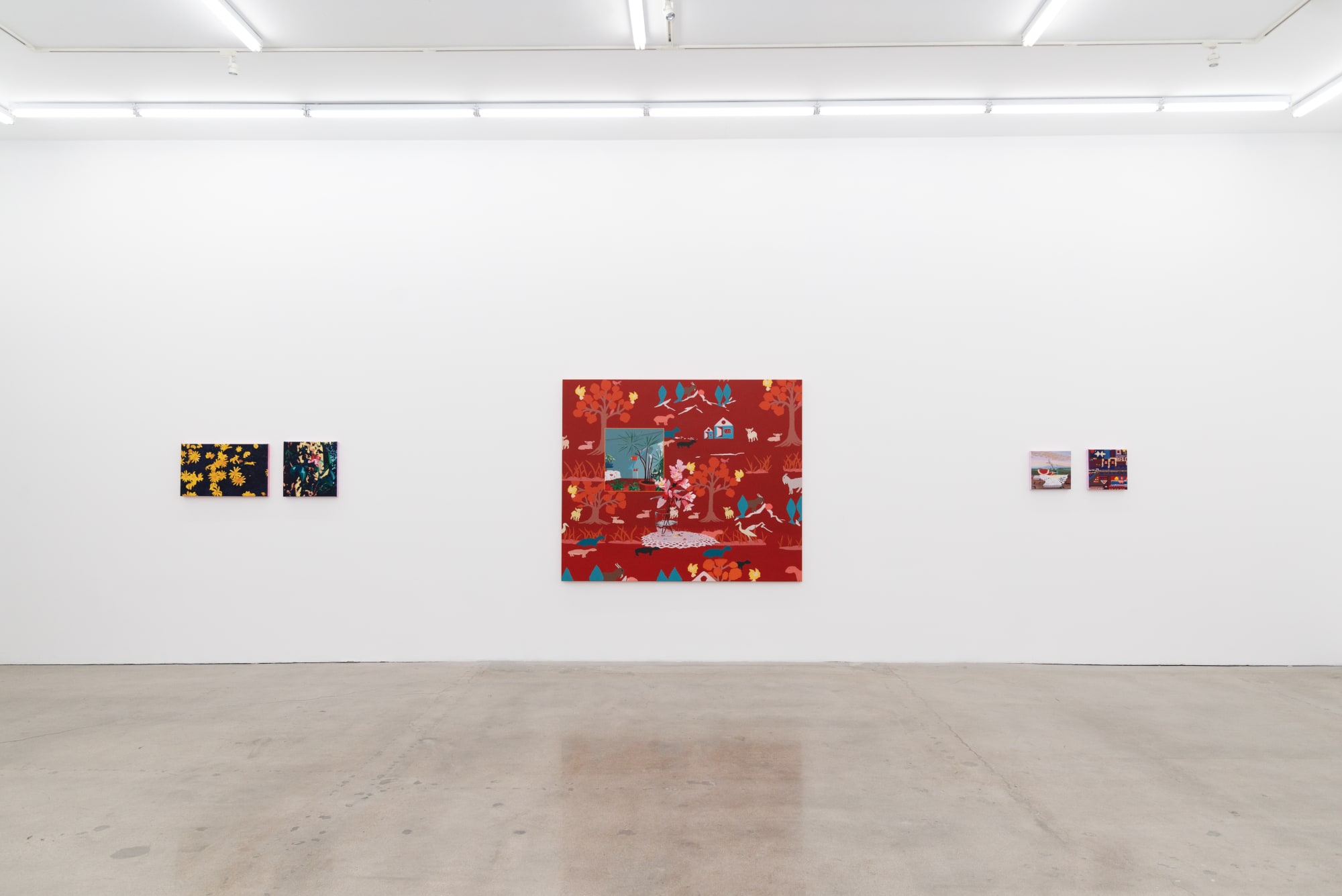 Installation image of Francisco Diaz Scotto's solo exhibition "Where Dreams Touch Ground" at Hashimoto Contemporary Los Angeles
