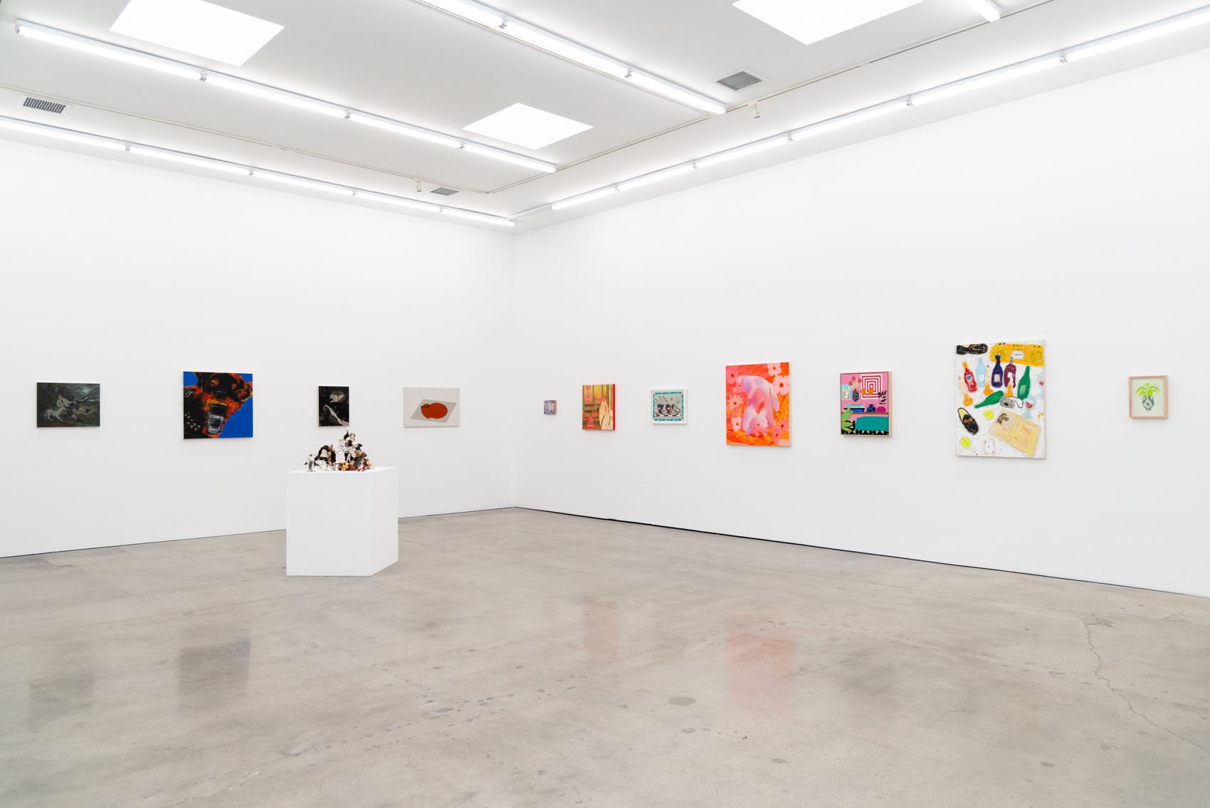 Installation image of group exhibition For The Love of Dog at Hashimoto Contemporary Los Angeles