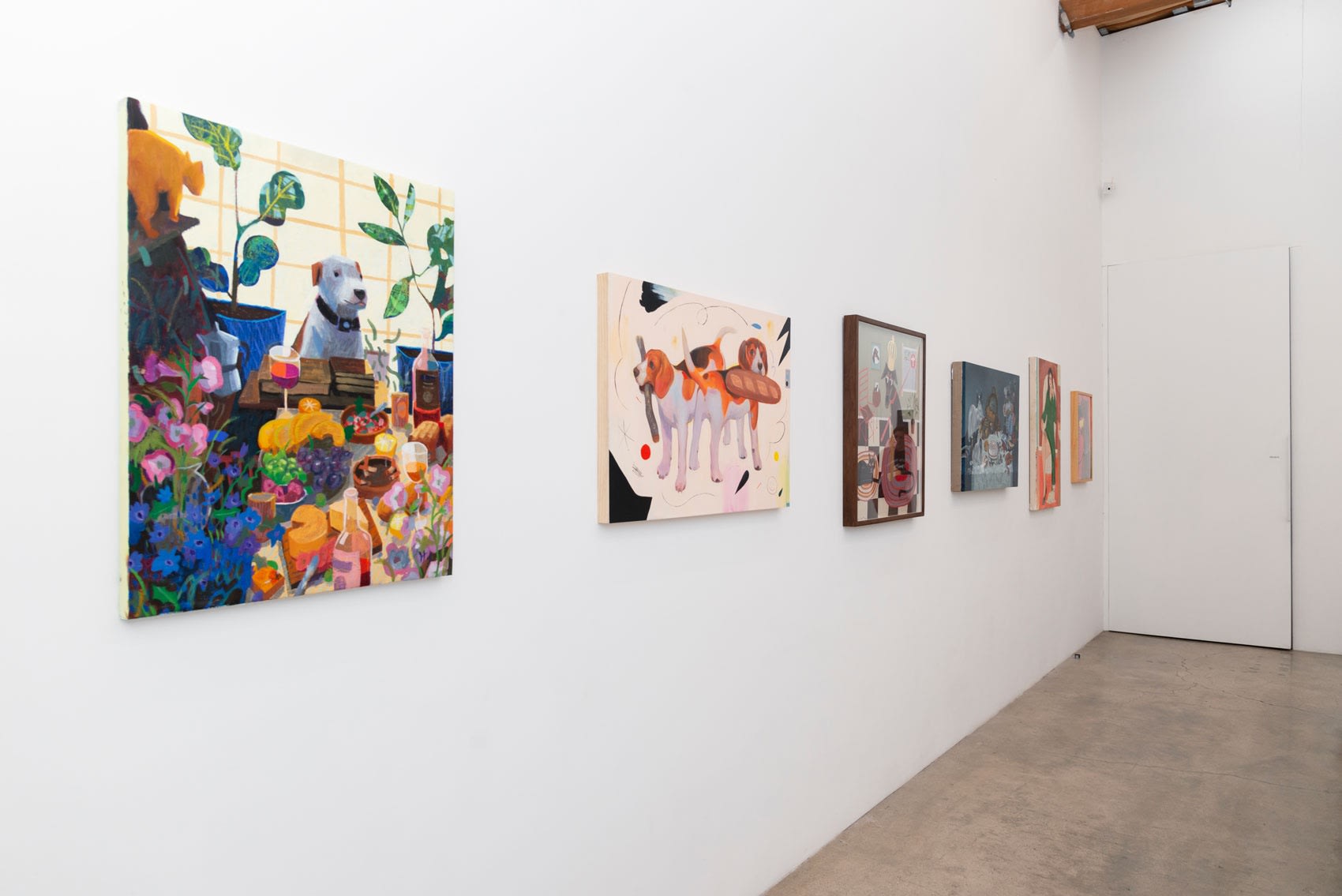 Installation image of group exhibition For The Love of Dog at Hashimoto Contemporary Los Angeles