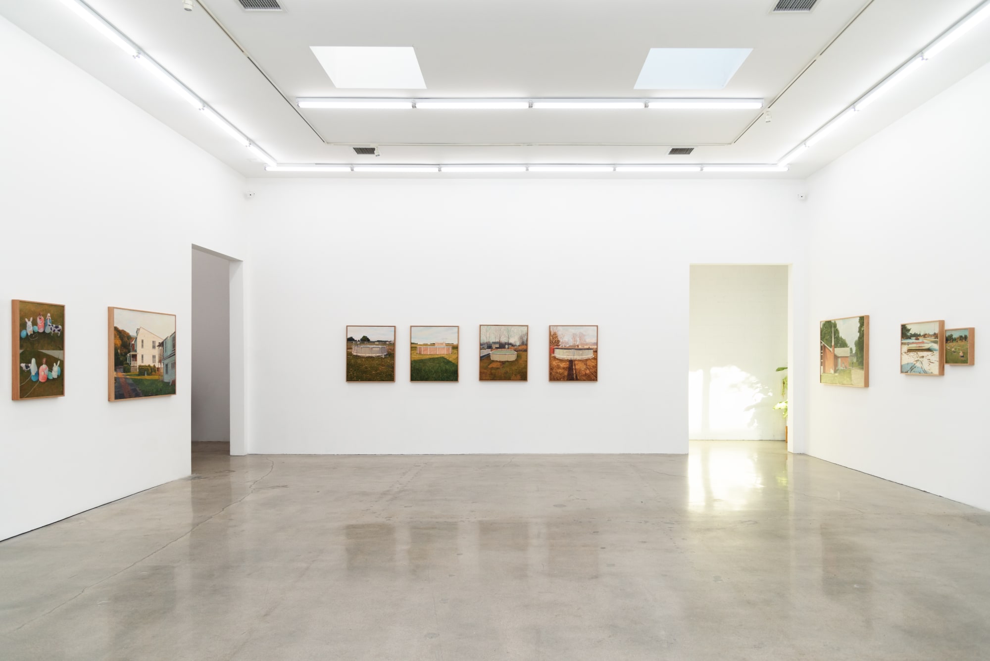Installation image of Pat Perry's solo exhibition Which World at Hashimoto Contemporary Los Angeles