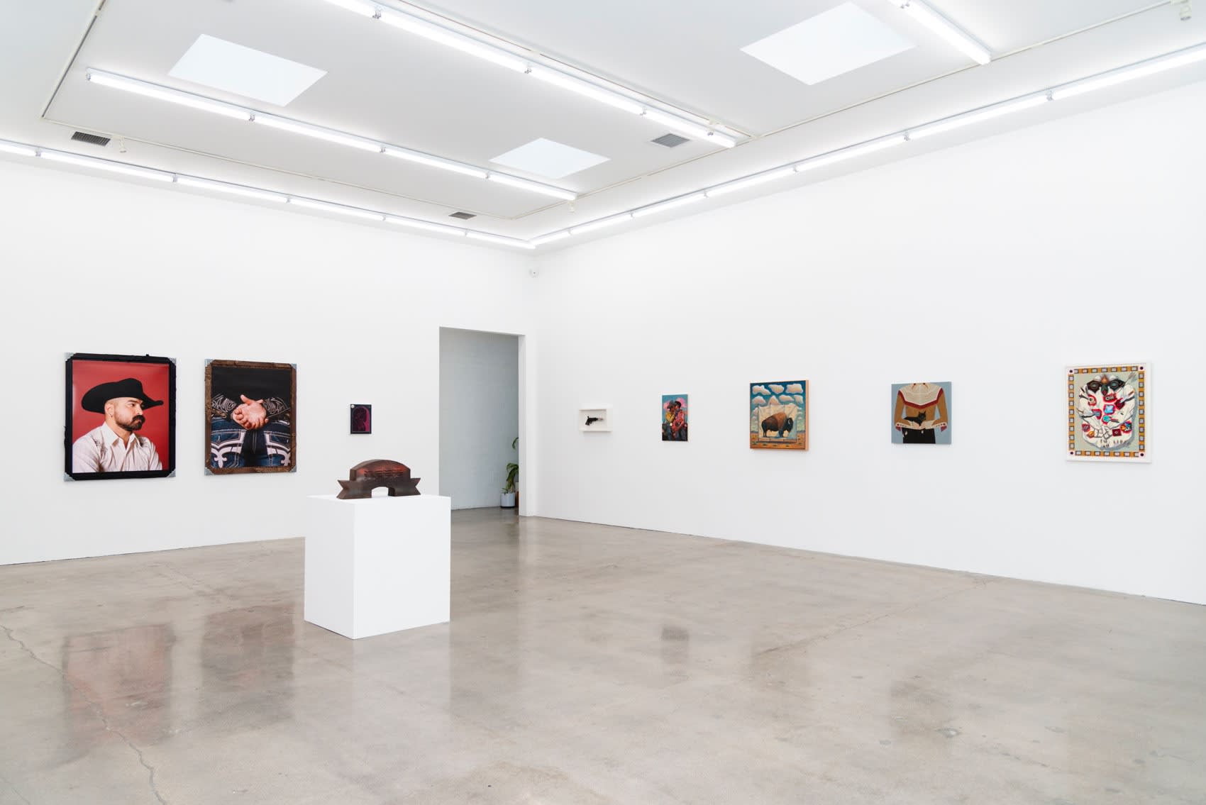 Installation images of group exhibition Weird West at Hashimoto Contemporary Los Angeles