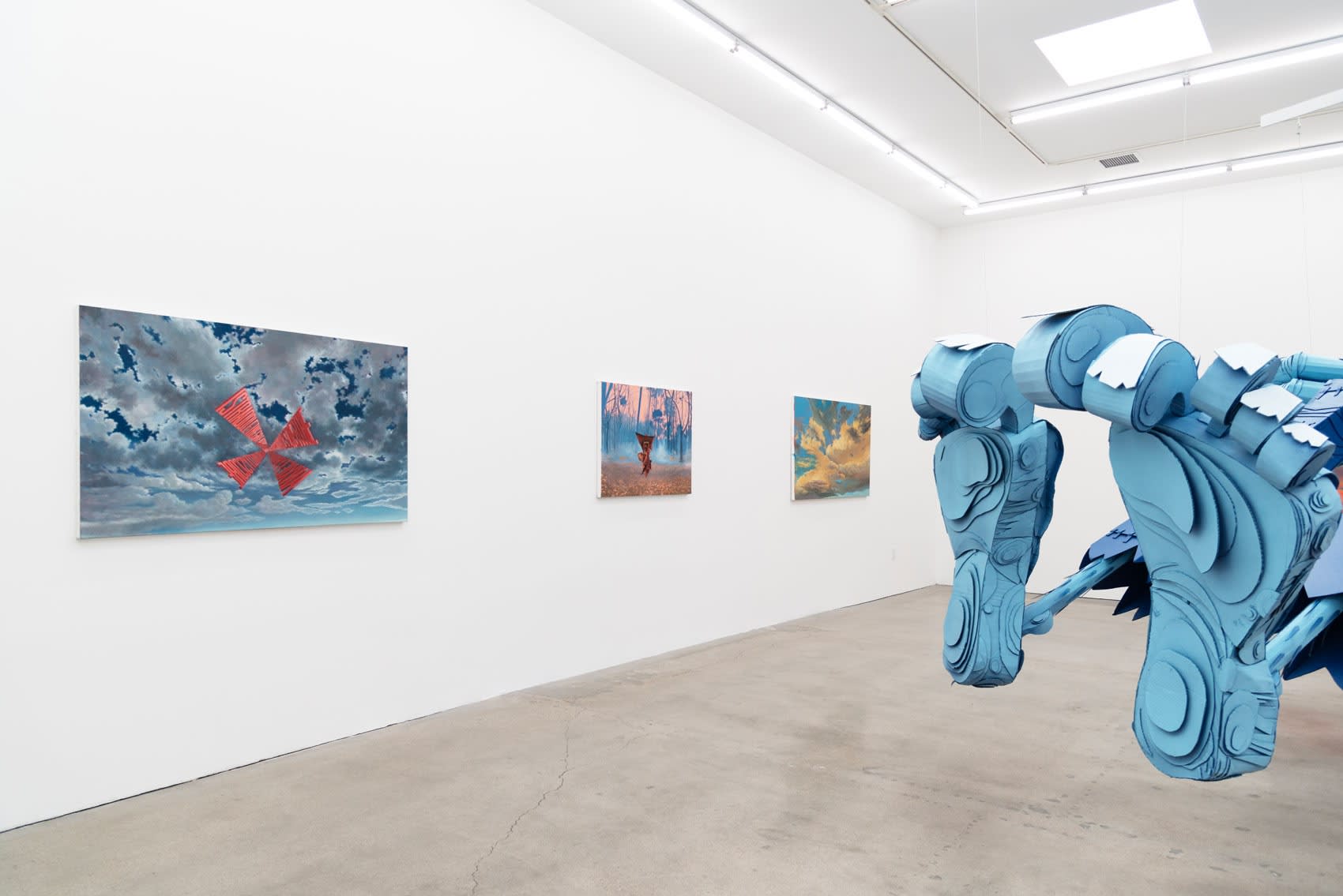 Installation image of Wayne White's exhibition at Hashimoto Contemporary Los Angeles
