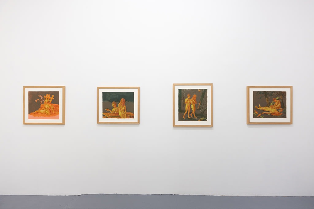 Installation image of Rachel Gregor exhibition "Cruel Babes"