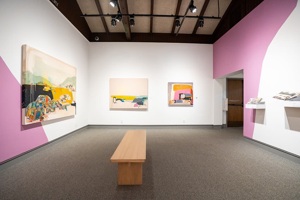 Installation view of Seonna Hong's solo exhibition "Past Lives" at Saint Mary's College Museum of Art
