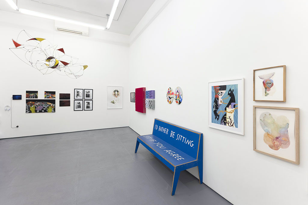 Install photo of gallery during "The Invisible Dog Goes for a Walk" group exhibition