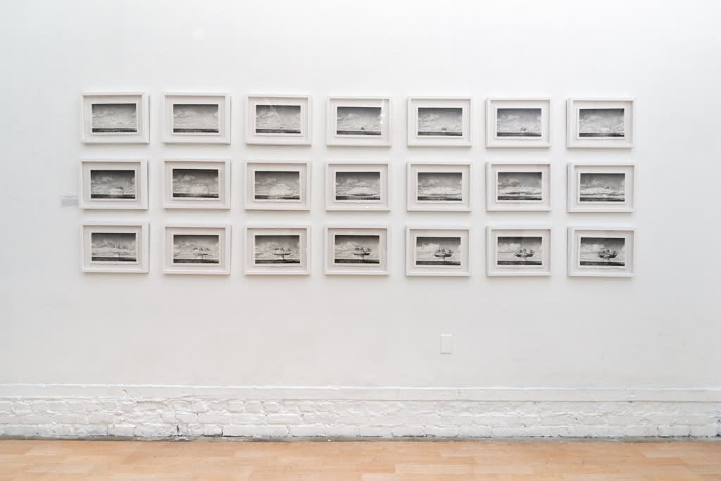 Installation image from Joel Daniel Phillips' "Hazards May Be Present II" at Hashimoto Contemporary SF