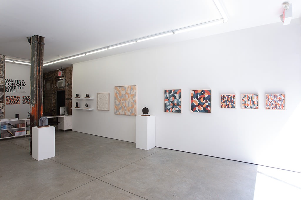 Installation image of Scott Albrecht's exhibition "Waiting For Our Eyes to Meet" at Hashimoto Contemporary NYC