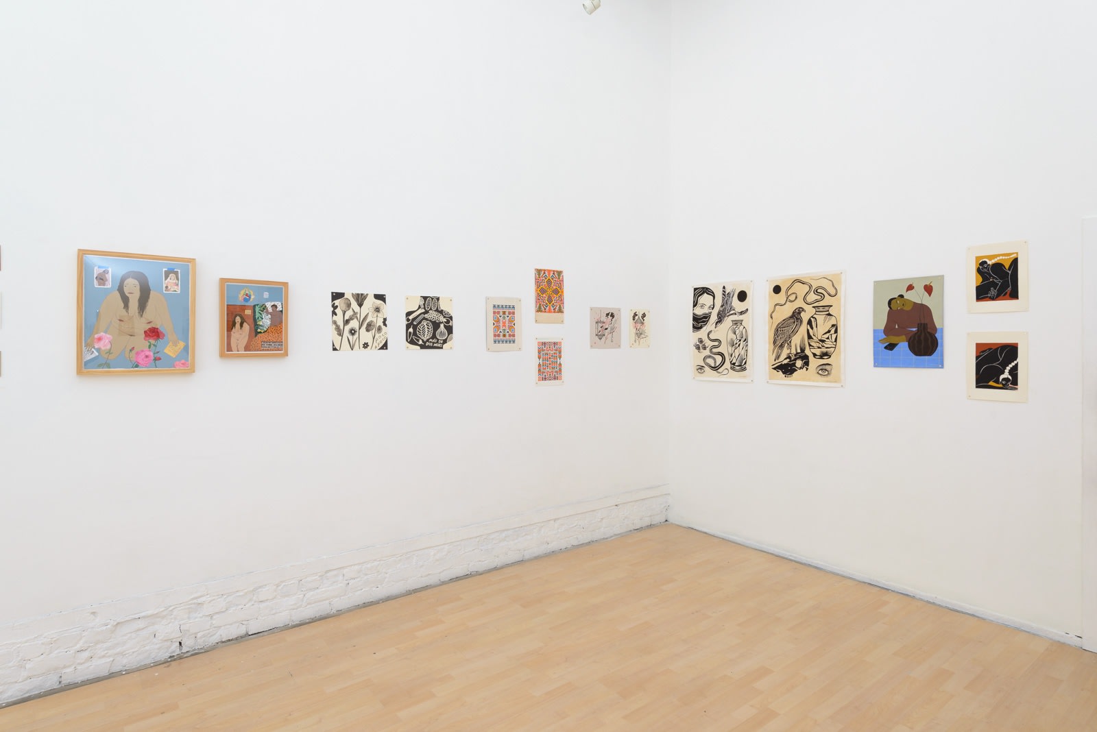 Installation view of "Friends & Family" group show in SF