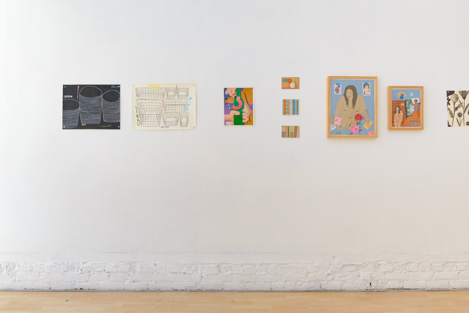 Installation view of "Friends & Family" group show in SF
