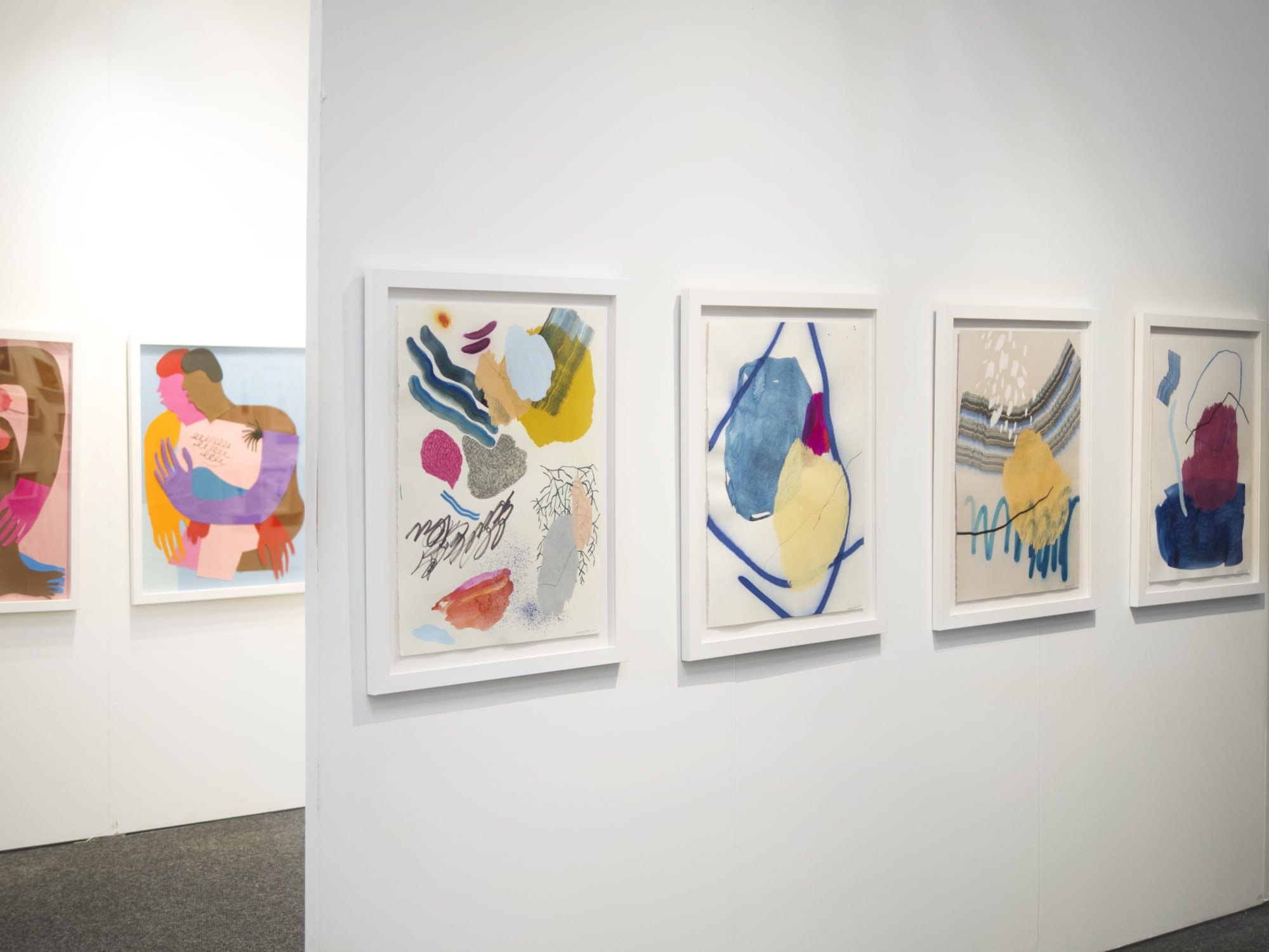 Art fair booth installation at Art on Paper