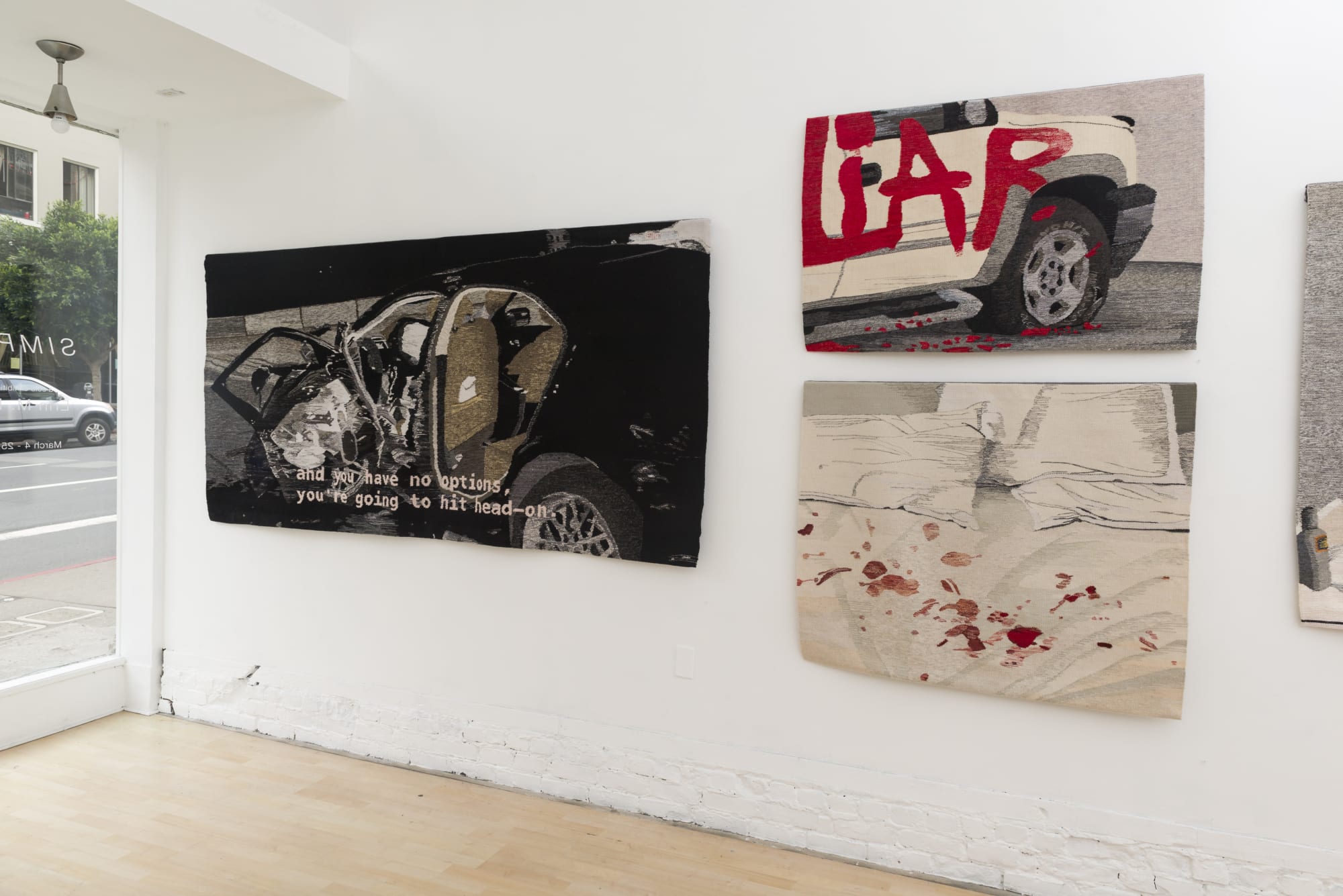 Installation image from Erin M. Riley's  "Simple" at Hashimoto Contemporary SF