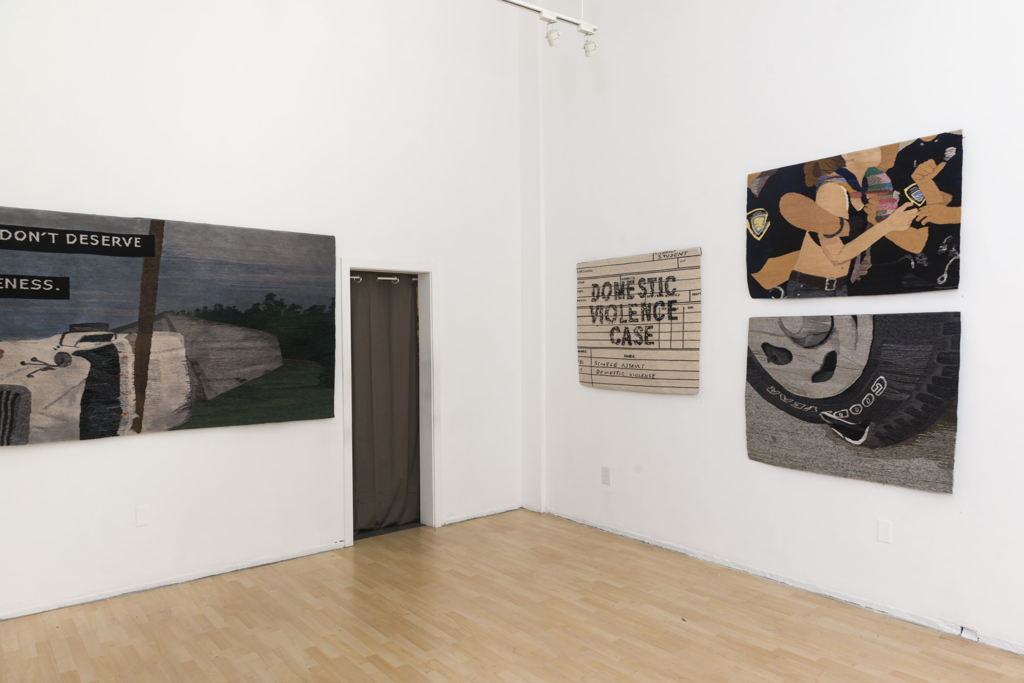 Installation image from Erin M. Riley's  "Simple" at Hashimoto Contemporary SF