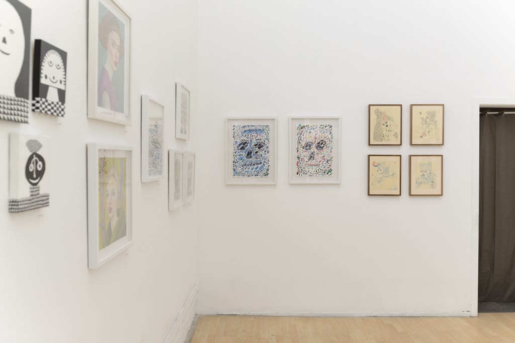 install photos of gallery wall for 'A Tree Falls In The Woods'