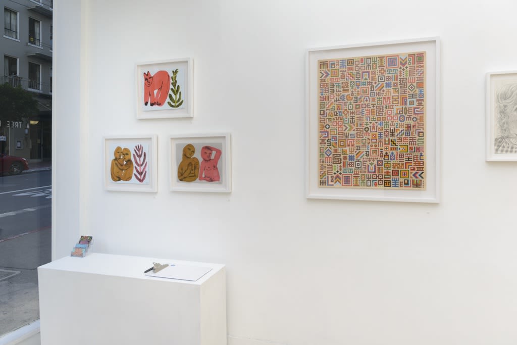 opening night photos of gallery wall for 'A Tree Falls In The Woods'