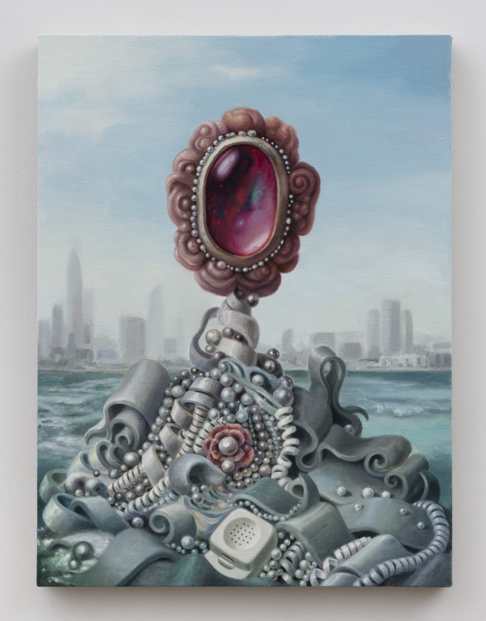 Kirsten Deirup The Receiver, 2024 Oil on linen 24 x 18 inches 60.96 x 45.72 cm