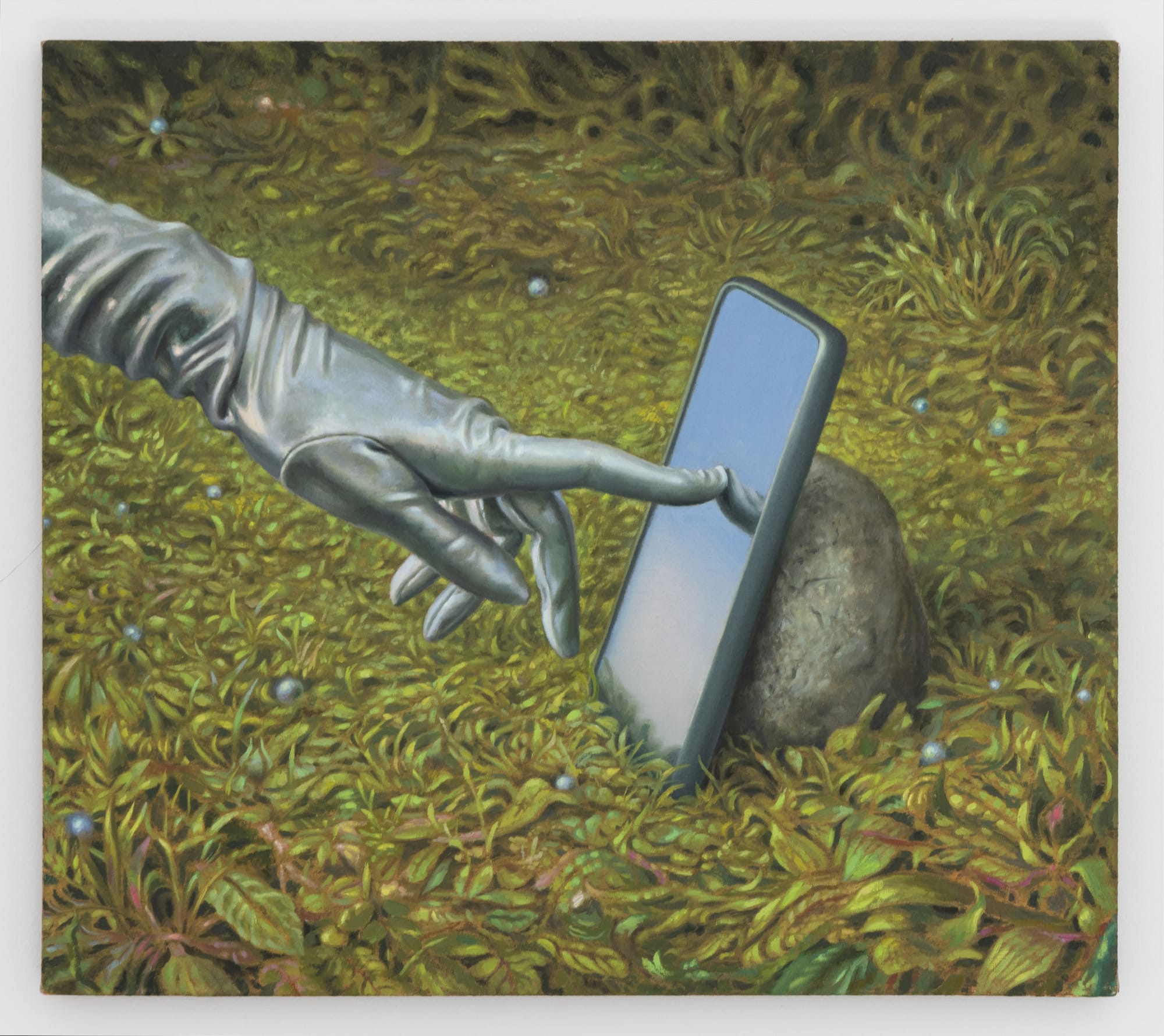 Kirsten Deirup Touch, 2024 Oil on linen 16 x 18 inches 40.64 x 45.72 cm