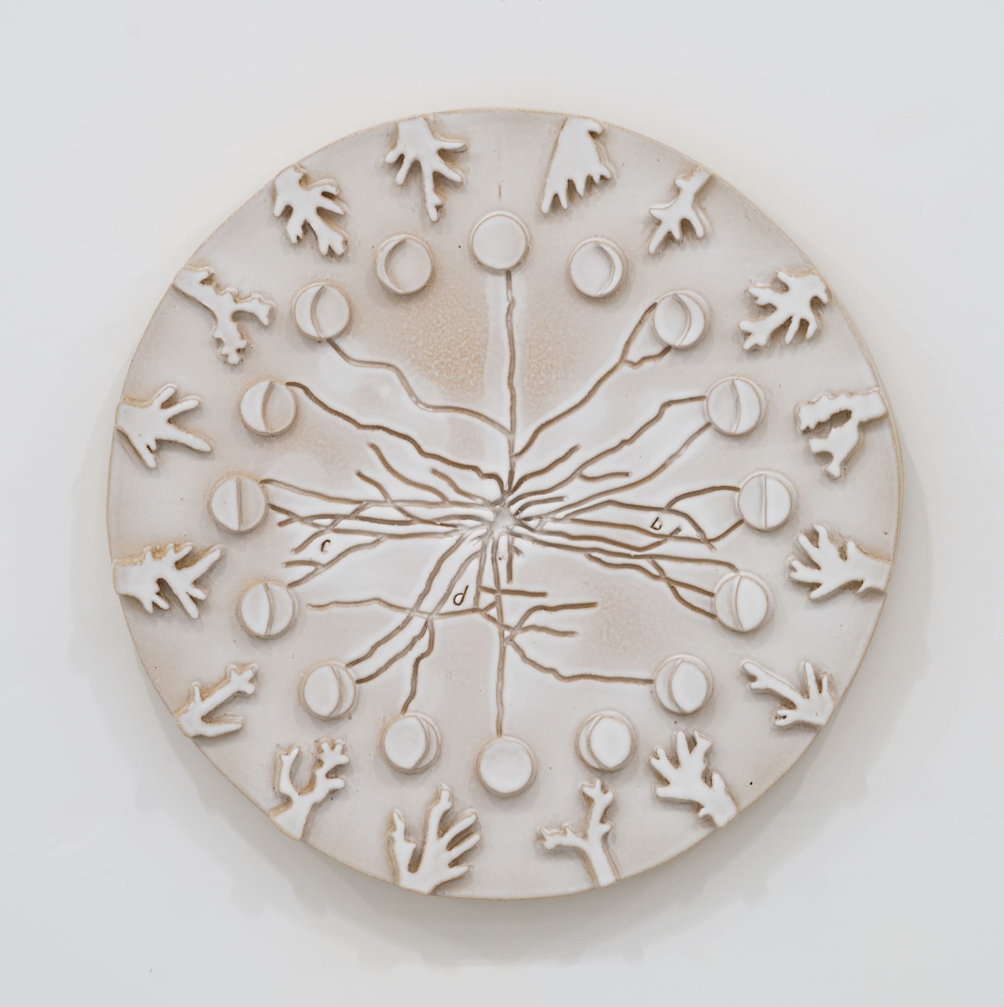 Randi Renate on tides, moons, & psychic corals .002L, 2024 Glazed stoneware Diameter: 22 inches (55.88 cm)