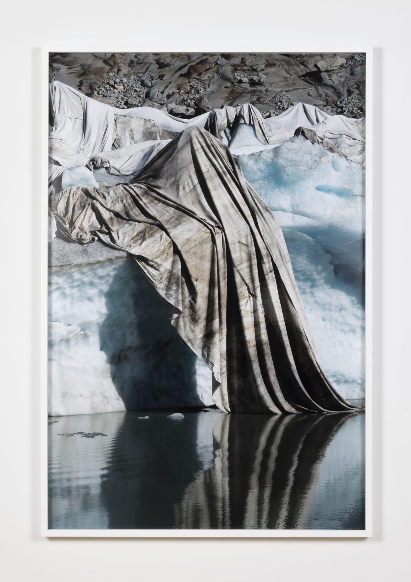 Ohan Breiding (b. 1981) Ghostscape 1 (after Obergoms residents insulate the Rhône Glacier to slow its rapid melting), 2023 Inkjet print 50 x 33 inches 127 x 83 cm